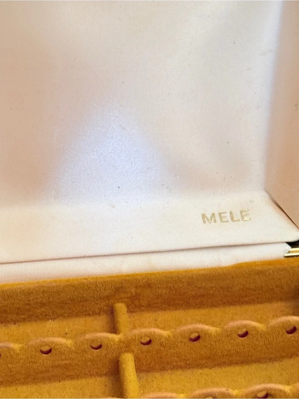 Vtg 70s MCM Mele Tortoise Look Clamshell Jewelry Travel Case
